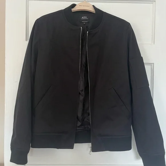 Jackets Coats Apc Apc Black Bomber Jacket Mens Small